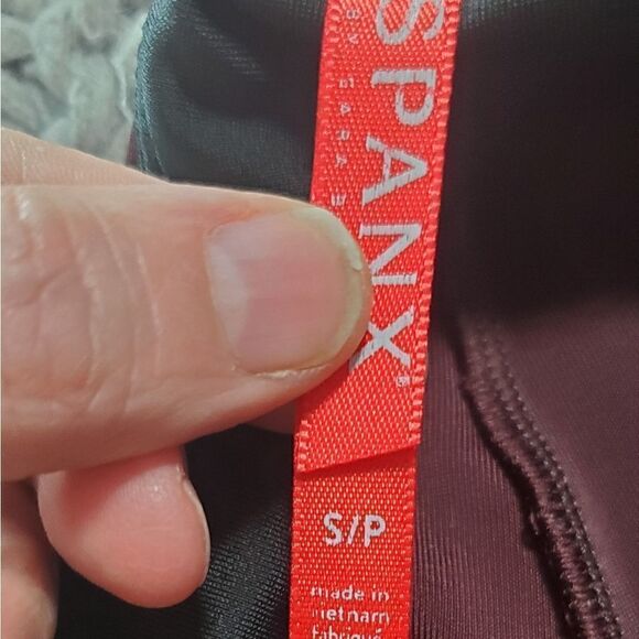 Spanx Purplish Brown Irridecent Faux Leather Leggings - Picture 4 of 5